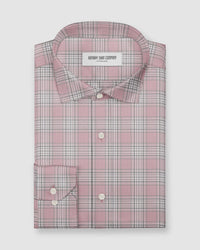 Langford Twill Checked Shirt - Pink