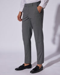 Helios Stretch Checked Dress Pants - Grey