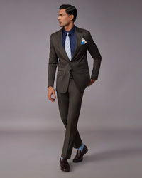 The Windsor Melange Suit - Brown