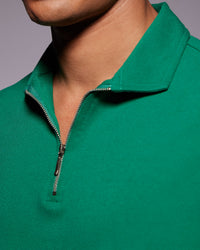 Signature Zipper Polo - Light Green