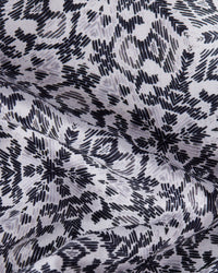 Sylva Cotton Silk Printed Shirt - Black & White