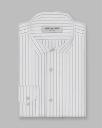 Creed Twill Striped Shirt - Blue & White