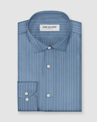 Linea Twill Striped Shirt - Blue