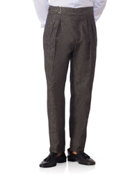 Avorio Cotton Linen Neapolitan Dress Pants - Grey