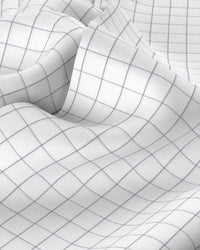 Harrowfield Twill Checked Shirt - White & Grey