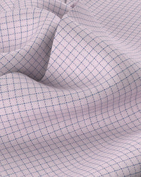 Aventine Herringbone Checked Shirt - Blue & Pink