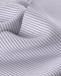 Wrinkle-Free Bamboo-Blend Stretch Striped Shirt - Lavender