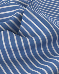 Aquarius Poplin Striped Shirt - Blue & White