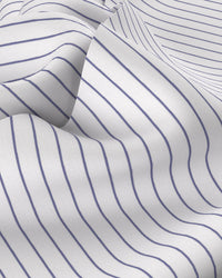 Everett Poplin Broad-Striped Shirt - Blue