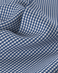 Giza Cotton Gingham Checked Shirt - Navy