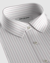 Silverstone Dobby Striped Shirt - Red & Grey