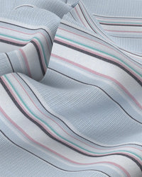 Cotton Dobby Striped Shirt - Blue