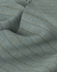 100% Linen Striped Shirt - Green