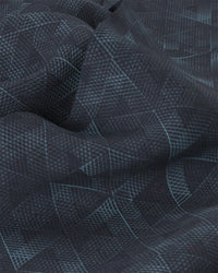 Japanese Dimensional Cube Printed Shirt - dark Blue
