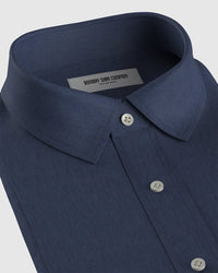 Japanese Cotton Knit Shirt - Mid Blue