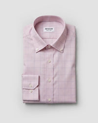 2-Ply Egyptian Cotton Pink & Blue Dobby Checked Shirt