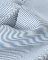 Wrinkle-Free Bamboo-Blend Stretch Pinstriped Shirt - Blue
