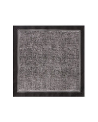 100% Silk Textured Printed Pocket Square - Grey