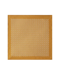 100% Silk Floral Printed Pocket Square - Yellow