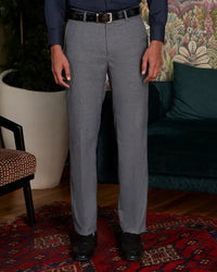 Virello Melange Stretch Dress Pants - Grey