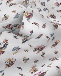 Japanese Beachside Printed Shirt - White