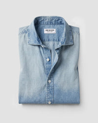 Blue Faded Denim Shirt