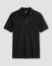 Signature Zipper Polo - Black