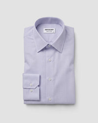 Blue & White Micro-Checked Shirt