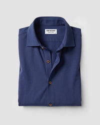 Navy Cotton Knit Shirt