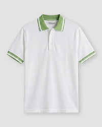 Signature Flat Knit Button Polo - Ecru