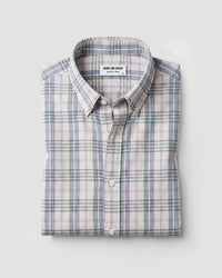 Pine Green & Cream Corduroy Checked Shirt
