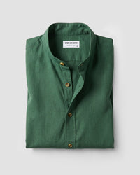 Green Cotton Linen Shirt