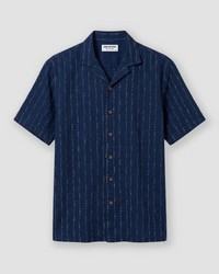 Blue Half-Sleeve Cotton Denim Shirt