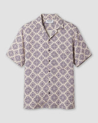 Sidecar Vegan Silk Half-Sleeve Shirt - Cream