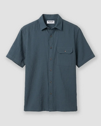 Blue Seersucker Shirt