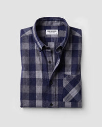 Black & Ecru Corduroy Checked Shirt
