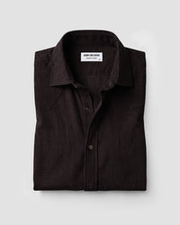 Reed Coffee Brown Cotton Corduroy Shirt