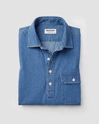 Dark Blue Popover Denim Shirt