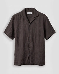 Dark Grey Cotton Dobby Shirt