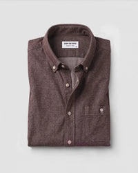 Brown Melange Brushed Twill Shirt