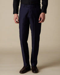 Merrick Merino Wool Twill Dress Pants - Navy