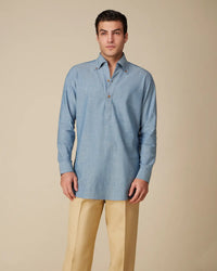 Blue Chambray Popover Kurta
