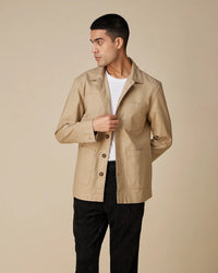 Stonebridge Cotton Dobby Shacket - Khaki