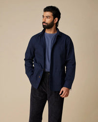 Ridgeway Overdyed Twill Shacket - Navy