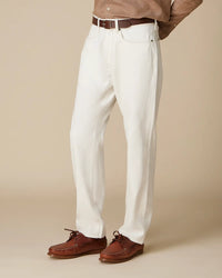 Japanese Twill Mid-Rise Stretch Jeans - White