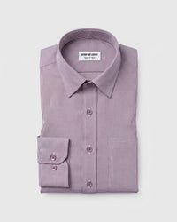 Giza Cotton Maroon Micro Houndstooth Shirt