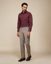 Waldorf Checked Dress Pants - Light Brown
