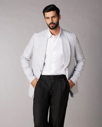 The Harrington Shawl Collar Formal Blazer - Grey