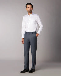 Montford Checked Dress Pants - Dark Grey