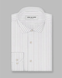Aurelian Dobby Striped Shirt - Grey